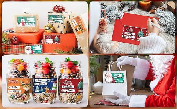 500 st julklappsetiketter julklappsdekaler