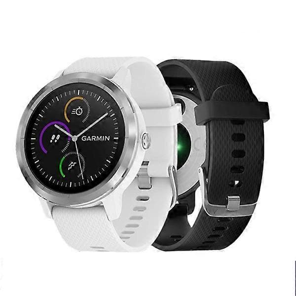 Armbånd til Garmin Vivoactive 3 / Vivomove HR T svart+hvit
