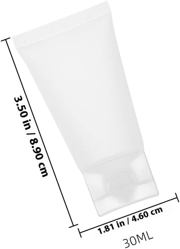 Påfyllningsbara reseflaskor för kräm 20 st 30 ml läckagesäkra klämflaskor för handkräm och tandkräm