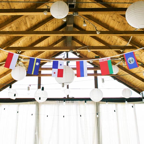 5m internationell flagg-girlang med länders flaggor