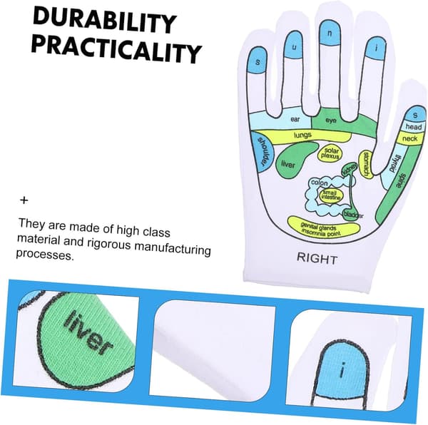 Par av återanvändbara zonterapihandskar för handmassage Professionell massage