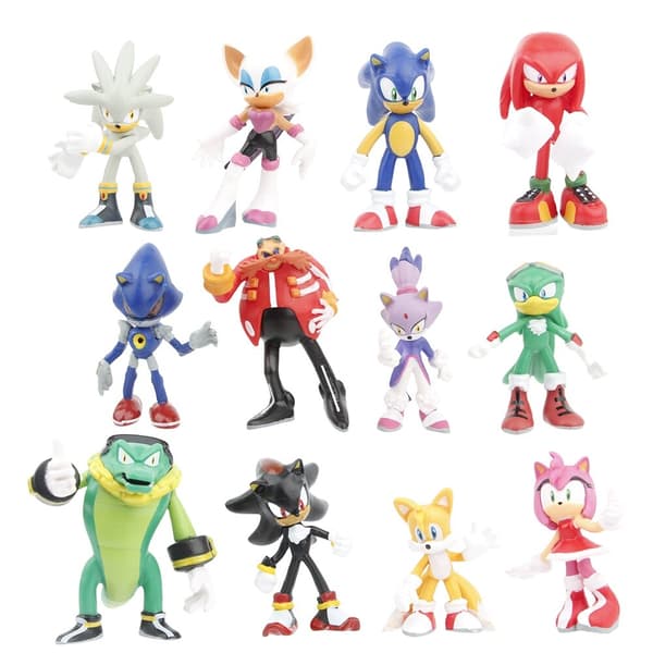 2024 Sonic PVC-karaktärsleksak Igelkott Shadow Tail Figurer Modell Dockor Barn Djurleksak 12 st/set