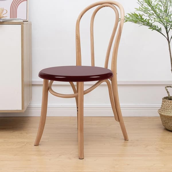 Ersättningssits för träpall, rund, elegant design, brun, enkel