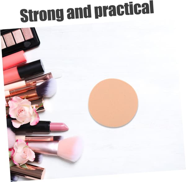 60 st engångs-minisminksvampar, runda, hudfärgade, för foundation, concealer och puder