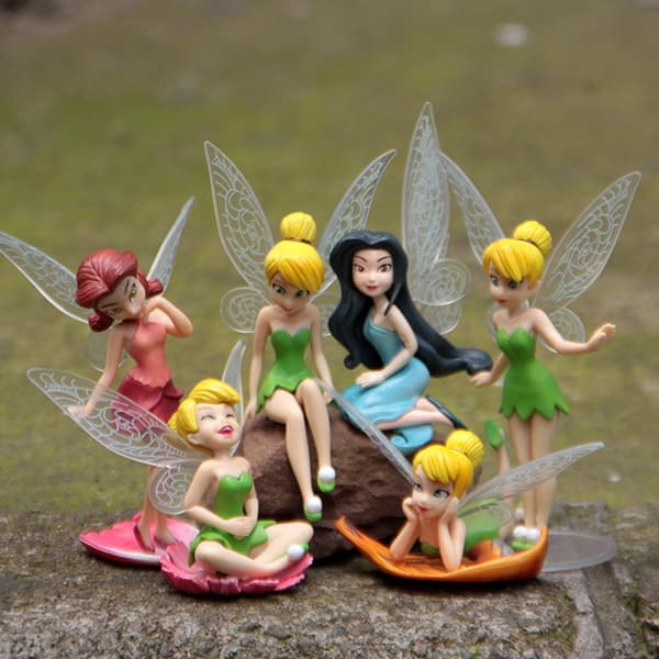 6 st/set Anime Tingeling Sagor Flickor Tingeling PVC Actionfigurer Leksaker