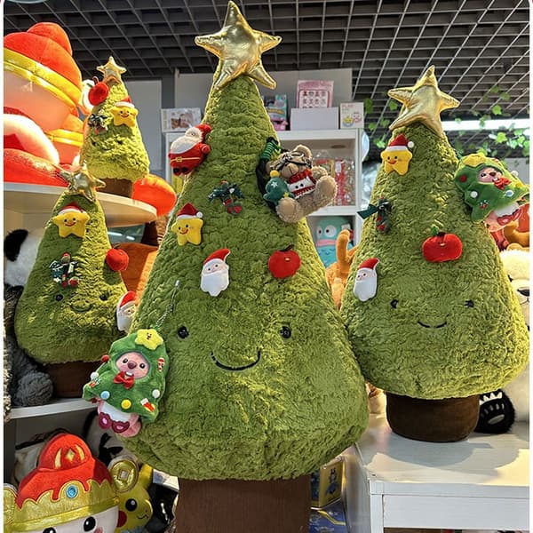 Jultomtedockor plyschleksaker, julälgdockor, rådjursdockor