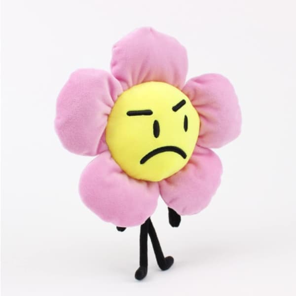 Pehmolelu, söpö sarjakuvamainen mini BFDI-pehmo Leafy Flower Fire Teardrop