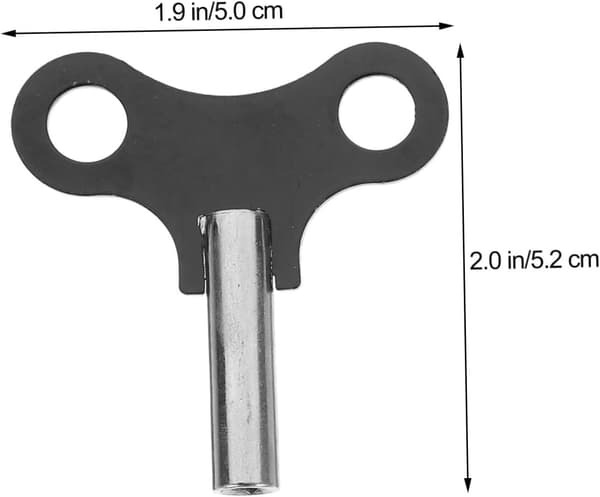Slitstarka klocknycklar i stål, 4,4 mm diameter för bords- och moraklockor