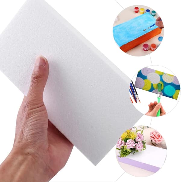 8 st skumblock med hög densitet för pyssel 20x10x5 cm DIY-skumkuber
