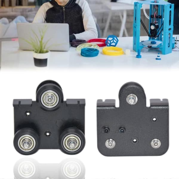 Ekstruder bageste støtte metalplade med remskive 3D-printer hotend ekstrudering bagplade