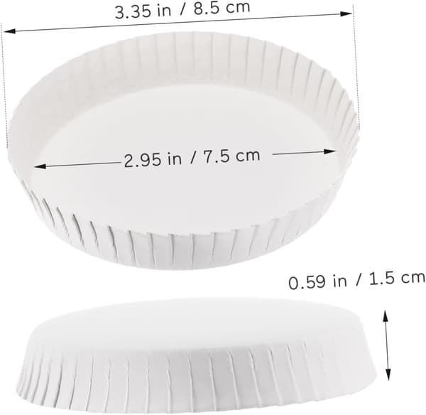 100 st engångslock av papper för muggar, vita, 7,5 cm för drycker och koppar