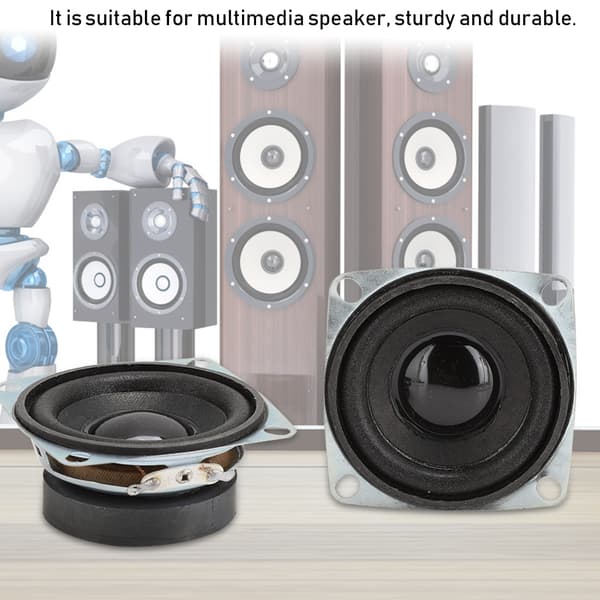 2 st 2\" 4 Ohm 3W Fullregister Minihögtalare, Hög Känslighet Fyllig Bas för Bluetooth-ljudprojekt