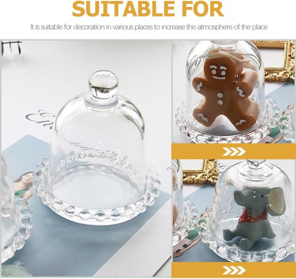 Ljuskopp i glas Ljusstake Enkel elegant glaskopp Dekorativt lock