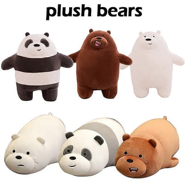 We Bare Bears Mjukisdjur - 25 cm Mjukt Gosedjur - Tecknad Present