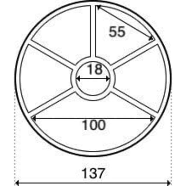 Stjärnformad tätningspackning för 6-vägs poolventil – Diameter 16 cm – Modell SPX0715D – Ersättning vid läckage