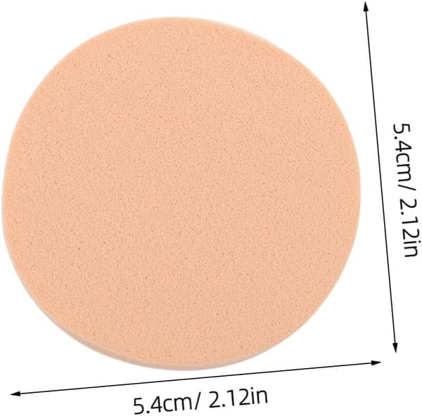 60 st engångs-minisminksvampar, runda, hudfärgade, för foundation, concealer och puder