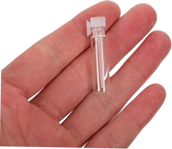 100 st 1 ml miniparfymprovflaskor påfyllningsbara kosmetiska glasflaskor