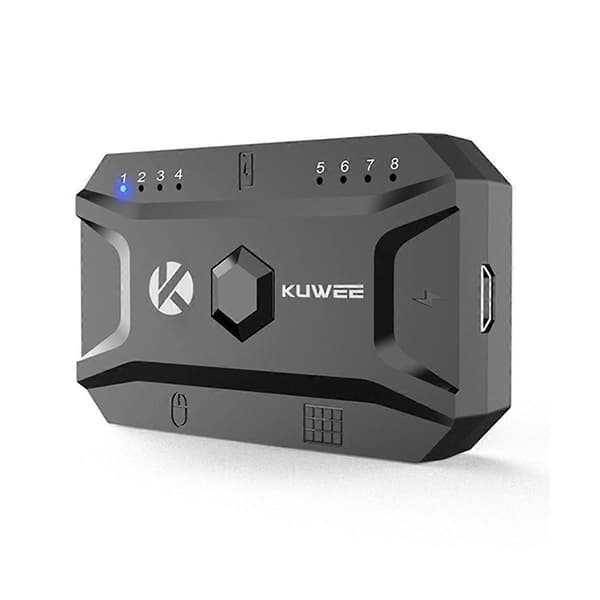Bluetooth 5.0 USB-keskitin, langallisen näppäimistön ja hiiren langaton sovitin, tukee 8 laitetta