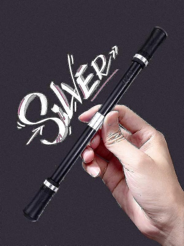 4-pack Penna Spinner Träning Flexibla Fingrar Professionell Gummi Svart Samurai Spinning Penna