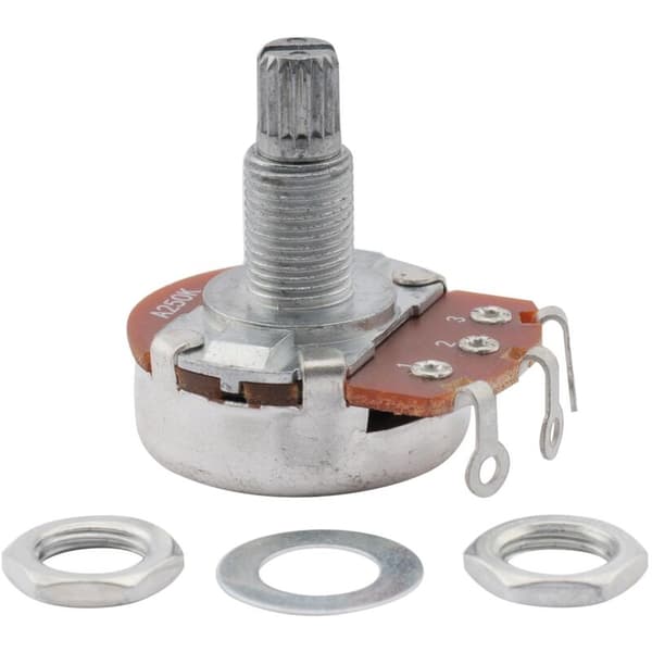 Fullstor 18 mm delad axel metrisk gitarrpotentiometer A250K (2 stycken)