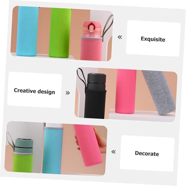 7 st termomuggsskydd muggfodral lätt tygmaterial färgglad design lätt att bära