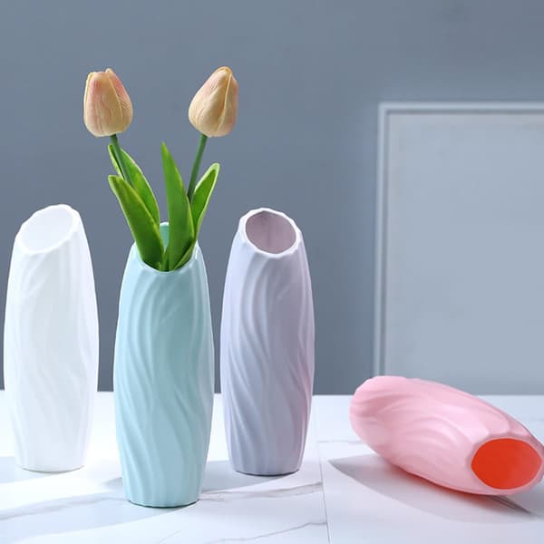 4 st höga vaser blomsterarrangemang vas-set PP-plast modern enkel design lättvikt