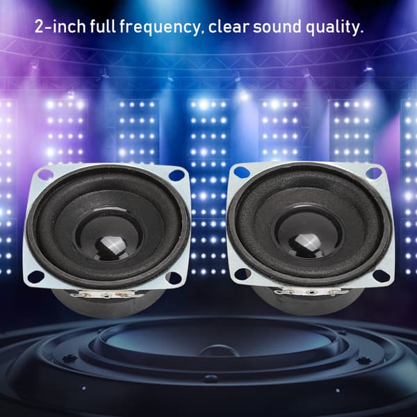 2 st 2\" 4 Ohm 3W Fullregister Minihögtalare, Hög Känslighet Fyllig Bas för Bluetooth-ljudprojekt