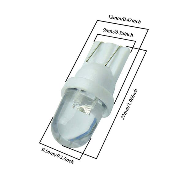 T10 12V LED-instrumentbelysning för bil - 10 st/set (Vit, 6500K)[GKS]