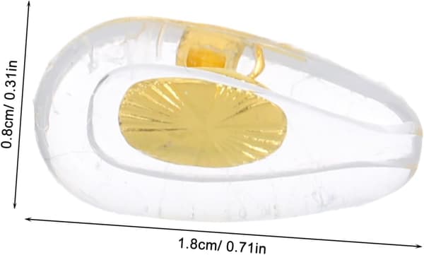 Par av mjuka näskuddar i silikon för glasögon Bekväma utbyteskuddar med metallkärna Lämpliga
