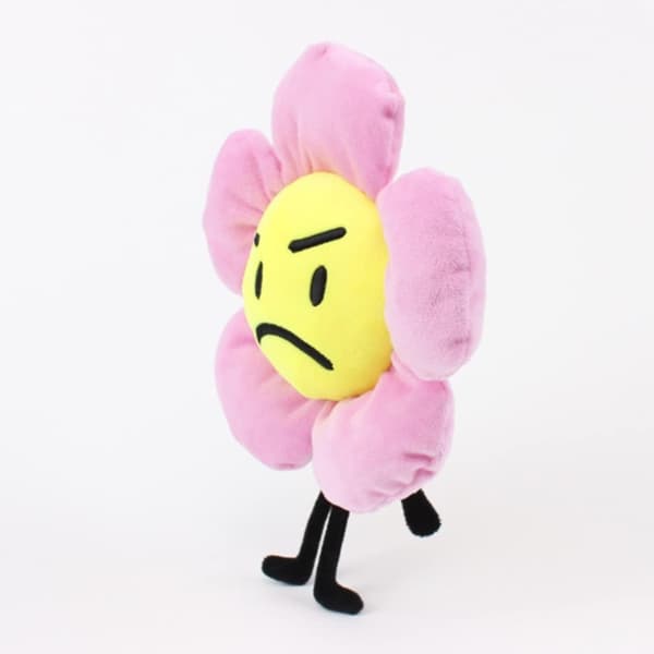 Pehmolelu, söpö sarjakuvamainen mini BFDI-pehmo Leafy Flower Fire Teardrop