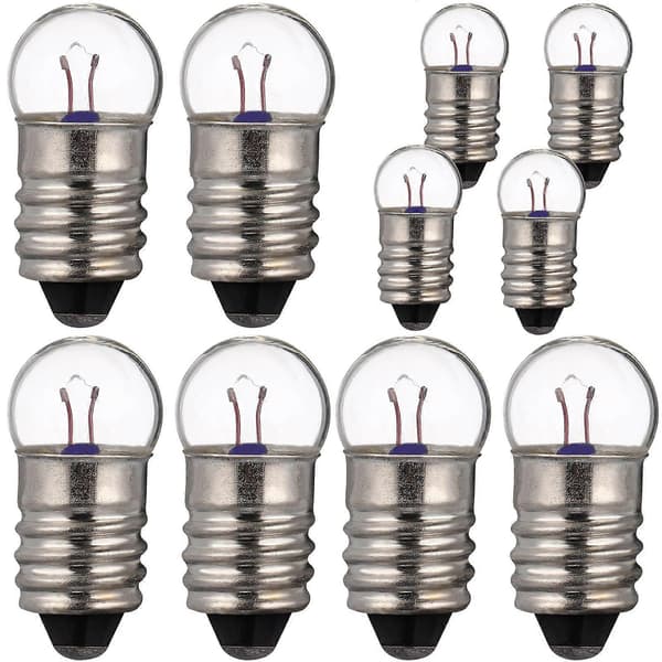 10 st små elektriska ljuspärlor E10 glödlampor 2,5V 0,3A fysikexperiment för studenter små glödlampor