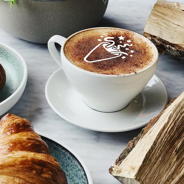 20 st kaffedekorationsmallar i plast för latte art, hållbara och lättanvända