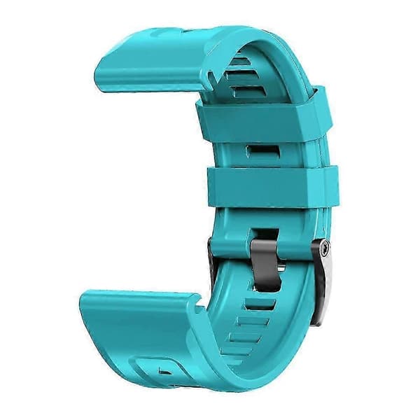 Silikonerem 26mm til Garmin Tactix 7 Pro/Fenix 7X/Fenix 6X Pro med sort spænde (Blå)
