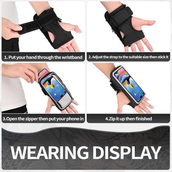 2025 Nyeste model armbåndstelefonholder til løb, underarmsarmbånd, løbearmbånd med kortplads til iPhone Pro Max Plus (1