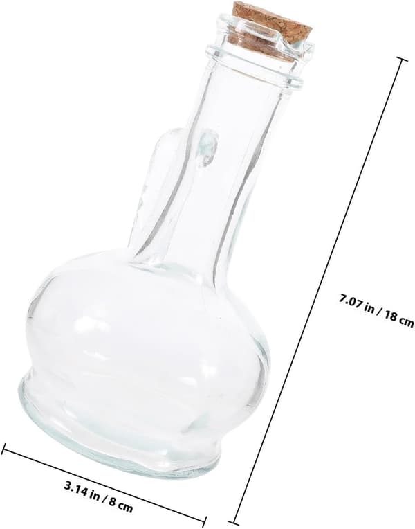 260 ml oljeförvaringsflaska, multifunktionell förseglad glasbehållare med syntetiskt material, greppvänlig design