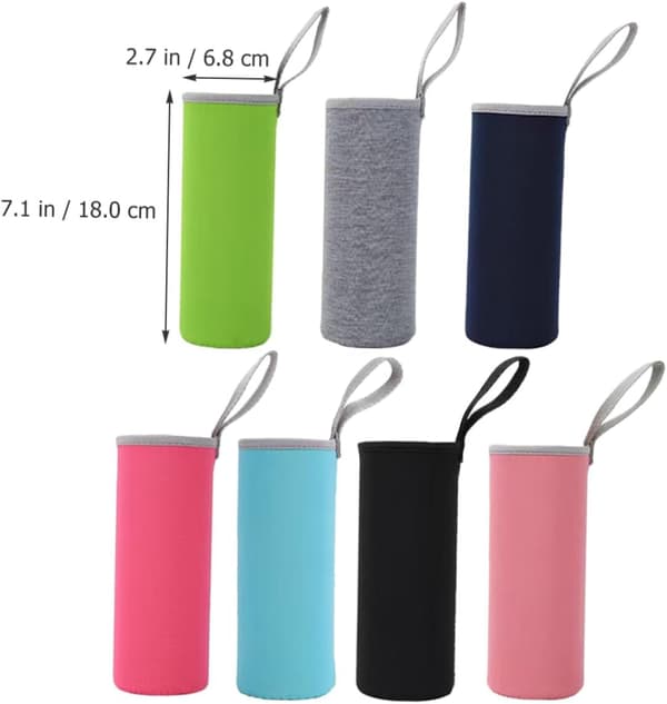 7 st termomuggsskydd muggfodral lätt tygmaterial färgglad design lätt att bära