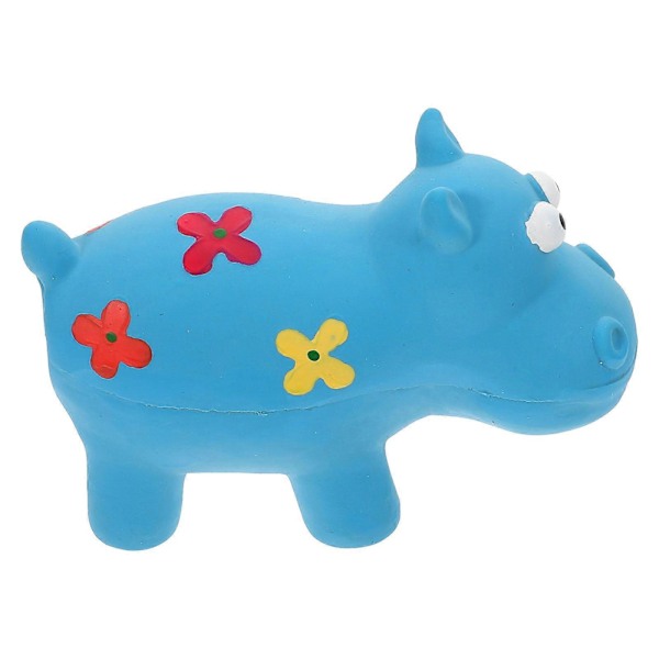 Hundleksak för molarer, pipig bitring, flodhästformad tuggleksak, rolig leksak