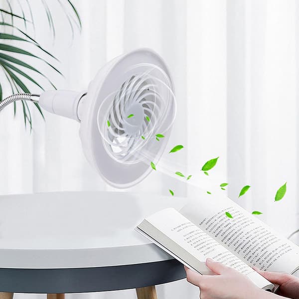 5.79 tommer Ventilatorlampe Planmontering med B22 til E27 Konverter AC 85V-265V til Hjemmet