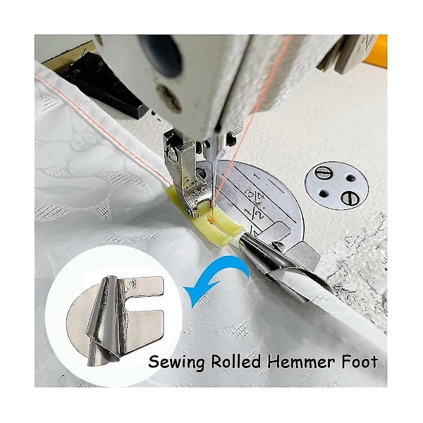 6 stk. Syning Rullede Hemmerfod, 3mm-8mm 6 Størrelser Bred Rullet Trykfod Symaskine Trykfod Hemmerfod TY