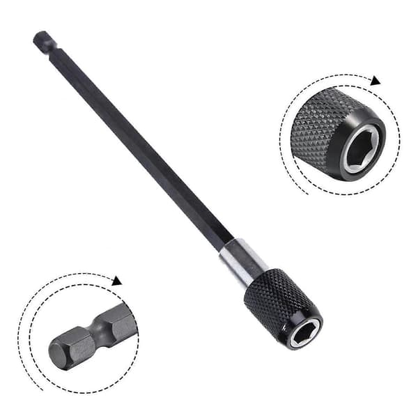 3 stk. Skruetrækkerforlængerbits Quick Release 1/4 Hex Shank Holder Borebit Magnetisk