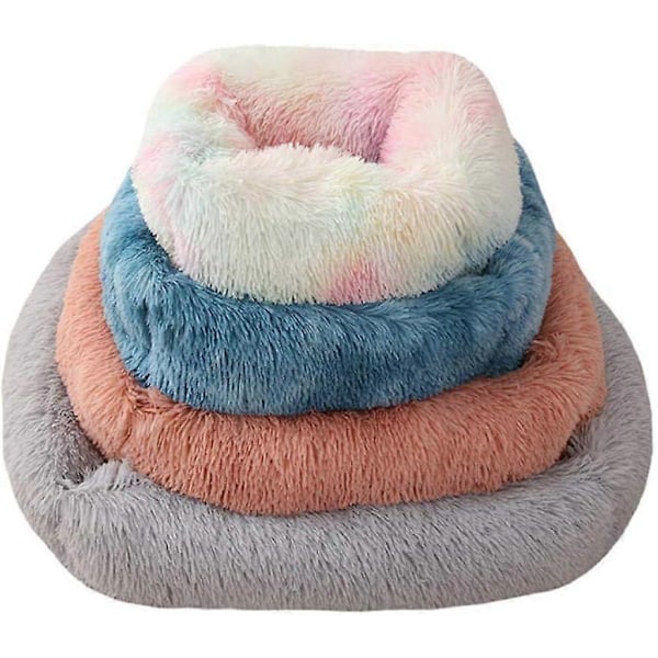 Seng Xs Størrelse Varm Vinter Firkantet Super Blød Sovende Hundeseng Lang Plys Vaskbar Katte Måtte Kurv Hvalpehus 1 Stk Reje Pink
