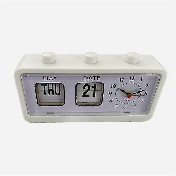 Mekanisk Väckarklocka Nyhet Flip Clock Skrivbord Digital Klocka med Kalender Klocka Heminredning Retr