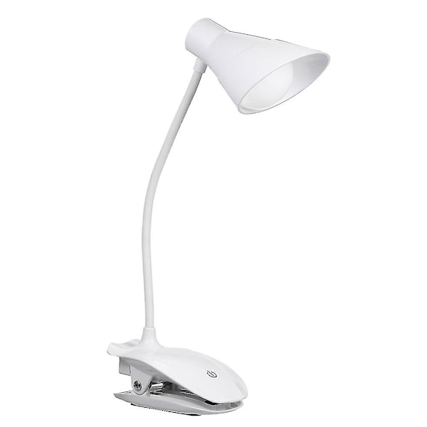 USB Genopladelig LED med Klemme Natlæselampe 3 Lysstyrkeindstillinger Bordlampe hy