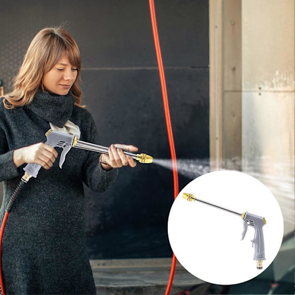 Mengxi Trädgårdsslangmunstycke Högtryck Justerbart Sprutmönster Ergonomiskt Handtag Universellt Bekvämt Grepp Handhållet Vattenslangmunstycke Sprayerhuvud