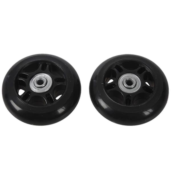 2 sæt 64x18mm Bagage Kuffert / Inline Udendørs Skate Udskiftningshjul Sort Y