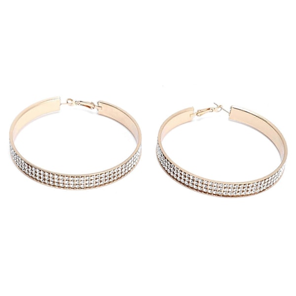 Trendiga Kristallörhängen Metalllegering Mode Gradient Loop Örhängen Hängande för Kvinnor12372