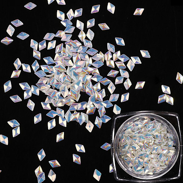 Neglekunst Rombe Paljetter Havfrue 3d Glitrende Klistremerker Fargerike Manikyr Tips 12 Esker