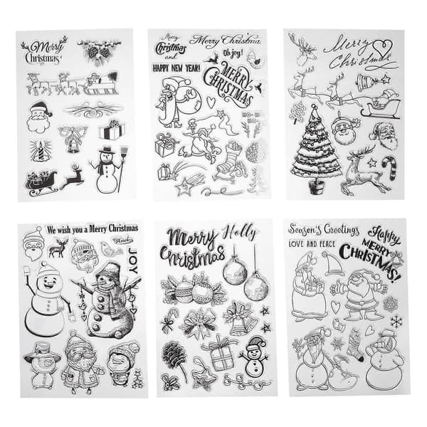 DIY Stempler Scrapbooking Klare Stempler Til Børn Jule Tema Håndværk Værktøj 6 stk