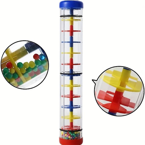 Rainbow Color Baby Rainmaker Toy, Sound Maker Attention Training Stick för 6 månader till 3 år, 30 cm