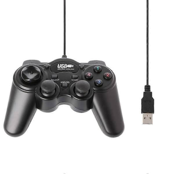 USB 2.0 Gamepad Gaming Joystick Kablet Spilcontroller Til PC Computer Laptop